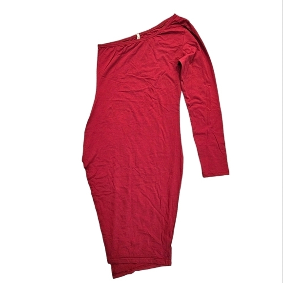 NEW Roma One and Only Bodycon Sexy One Shoulder Dress Burgundy Small Yandy - Picture 2 of 4